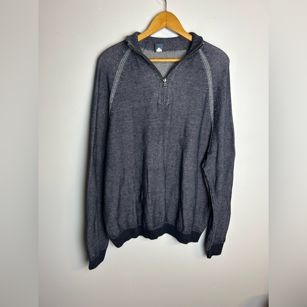 Tailor  Vintage Waffle knit men’s Shirt  XL Zip Henley  Granola boy 100% Cotton